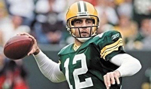 Packers quarterback Aaron Rodgers.