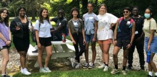 Members of the 2021 Mayor’s Youth Leadership Council went to Bradford Woods in Martinsville to work on team building and leadership. (Photo provided by Marion County Commission on Youth)