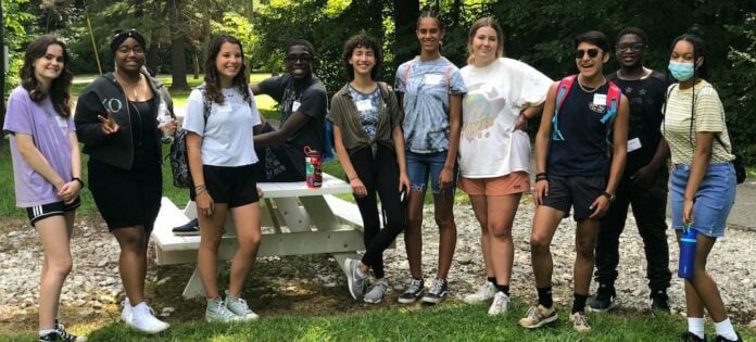 Members of the 2021 Mayor’s Youth Leadership Council went to Bradford Woods in Martinsville to work on team building and leadership. (Photo provided by Marion County Commission on Youth)