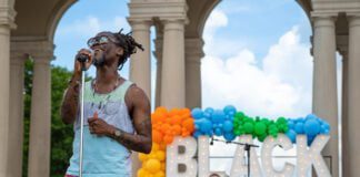 Bashiri Asad performs at “BLACK: A Festival of Joy” on Aug. 7, 2022, at Riverside Park. (Photo/Wildstyle Paschall)