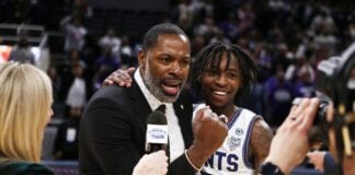 Ben Davis Head Coach and Coach of the Year Awardee Don Carlisle.