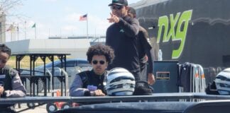 Coach Rod Reid and NXG Youth Motorsports Racer Ronnie preparing to take the track at the Indianapolis Motor Speedway. (Photo/Noral Parham III)