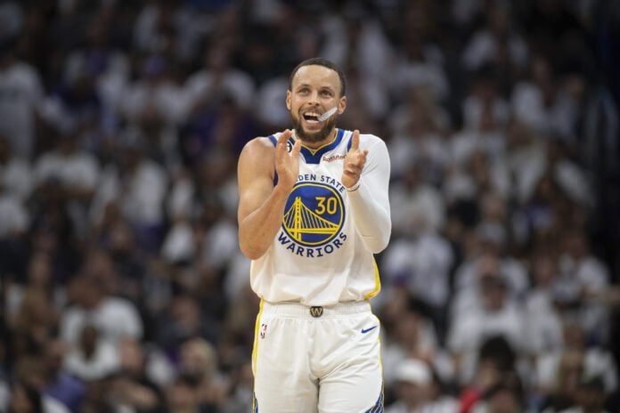 Warriors Kings Basketball Steph Curry vs Sacramento Kings, Game 7, NBA playoffs