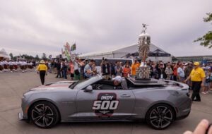 A great shot of a pace car during the 107th running of the Indianapolis 500 on May 28, 2023. (Photo/Walt Thomas)