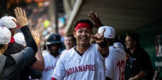 Indianapolis Indians vs Columbus Clippers on June 23 2023 during Negro Leagues baseball week