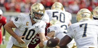 Notre Dame vs Central Michigan; South Bend; AP; football; sports; news; CFB; bowl games;