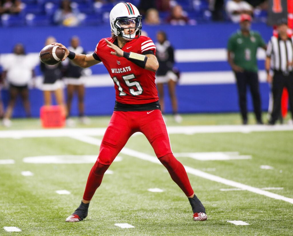 Lawrence North; Lawrence Central; Lucas Oil Stadium; Wildcats; Bears; Indianapolis Colts; Belzer; Fall Creek Academy; Tanner Aspeslet;15