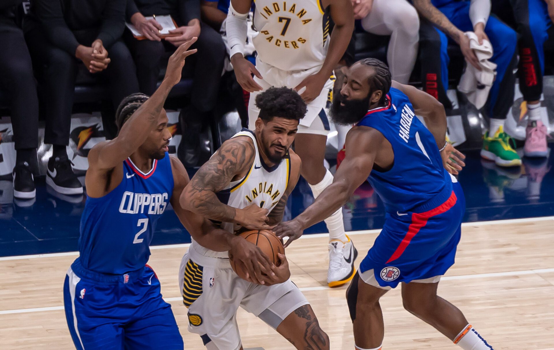Los Angeles Clippers at Indiana Pacers basketball game on December 18, 2023.