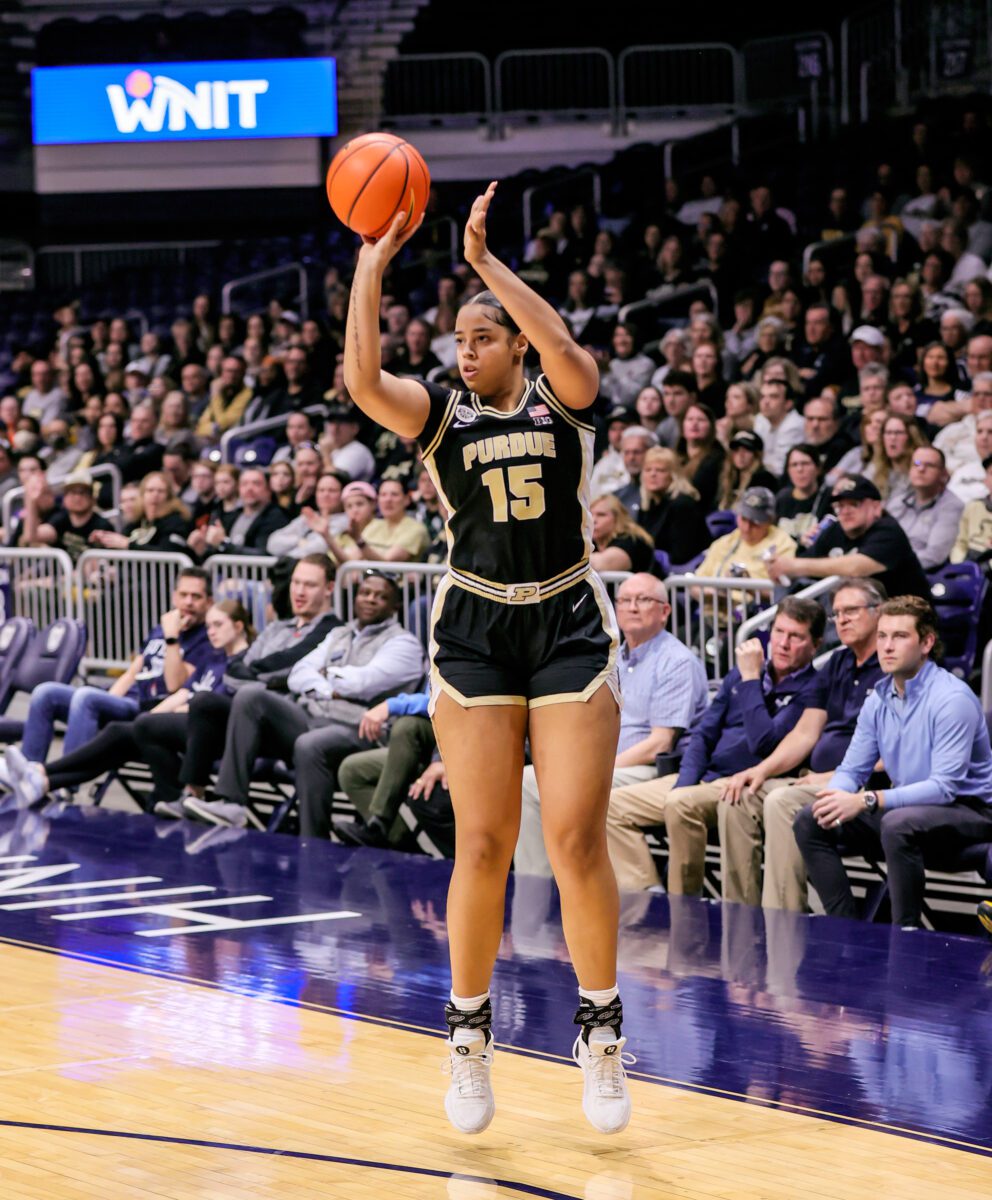 Purdue University versus Butler University during the Women's Basketball Invitational Tournament (WBIT), sometimes referred to as the 'Women's NIT,' on March 25, 2024 at Hinkle Fieldhouse in Indianapolis, Indiana. (Photo/David Dixon)