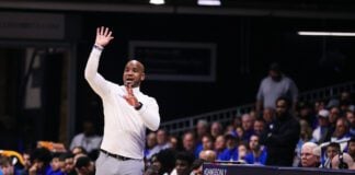 Indiana State University versus Seton Hall, April 4, 2024, Hinkle Fieldhouse, Indianapolis, Indiana, NIT Championship game. Photo by David Dixon.