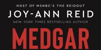 A closeup of the cover of the book "Medgar & Myrlie" by author Joy-Ann Reid.