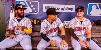 Indianapolis Indians vs Louisville MiLB on March 30, 2024. Photo by Adam Pintar.