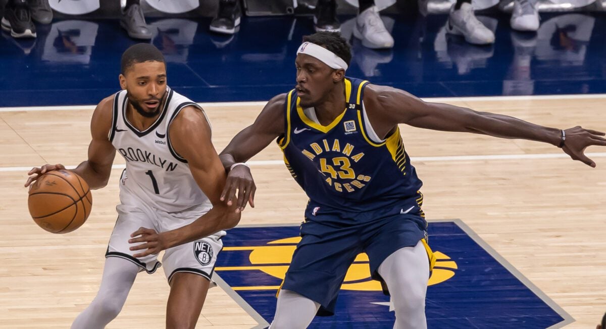 Brooklyn Nets at Indiana Pacers NBA basketball game on April 1, 2024 at Gainbridge Fieldhouse in Downtown Indianapolis, Indiana. Photo taken by Walt Thomas.