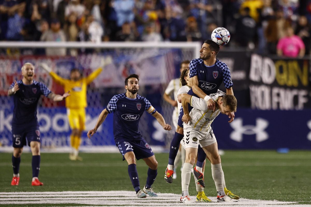 Charleston Battery FC versus Indy Eleven on April 13, 2024 at Michael A. Carroll Stadium. (Photo/Jeff Brown)