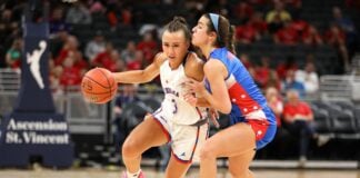 player dribbling ball.