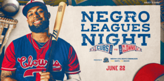 Indianapolis Indians Negro Leagues Night promo flyer.