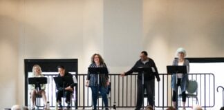 Cast reading of "Wipeout" by Aurora Real de Asua. (Photo provided/New Harmony Projects)
