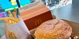 a photo of a Mcdonald's meal during the E. Coli outbreak news.