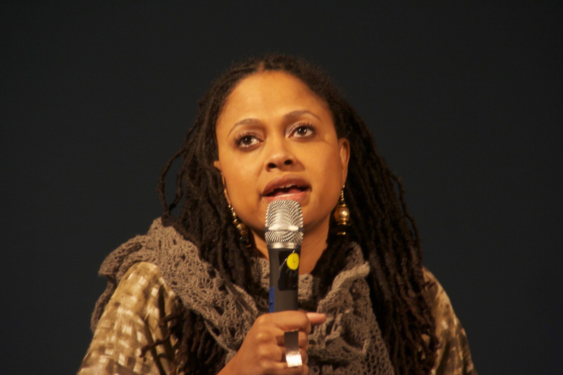 woman speaks at Gary International Black Film Festival