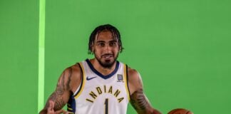 Obi Toppin on Media Day with the Pacers.