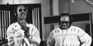Quincy Jones with Stevie Wonder.