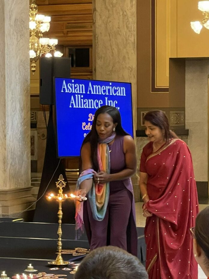 Karrah Herring and Rupal Thanawala at Diwali 2024