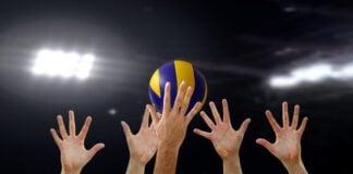 Volleyball court floor. decoractive image used for Indy Ignite. Getty.