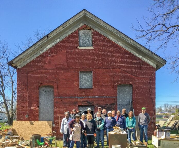 Lynn Street Colored School cleanup in Seymour