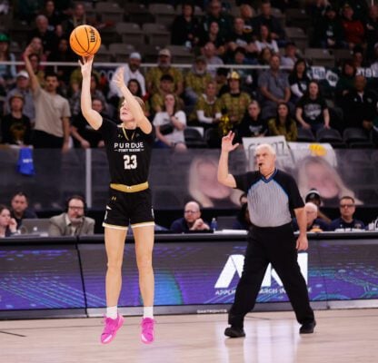 Purdue Fort Wayne's Jordan Reid during the 2025 Horizon League Tournament championship game, on March 11, 2025, in Indianapolis, Indiana. (Photo/David Dixon)