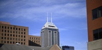 Salesforce tower in Indianapolis, the cite of the American Lung Association (ALA) Fight for Air Climb Indianapolis.