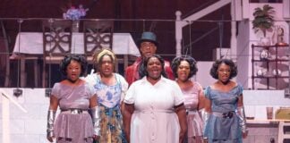 The cast of Footlite Musicals' production of "Caroline, or Change," onstage now through March 16. (Photo/Indy Ghost Light)