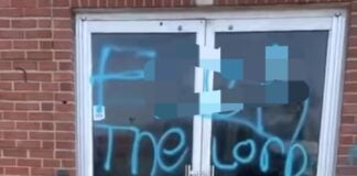 Friendship Missionary Baptist Church, the target of vandalism.