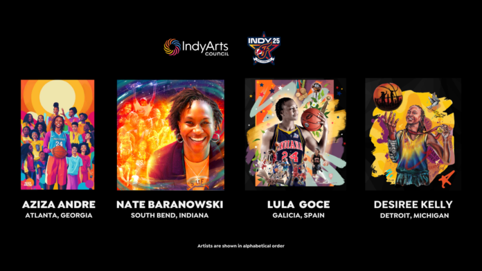 Tamika Catchings mural finalists concept renderings (Image provided/Indy Arts Council)