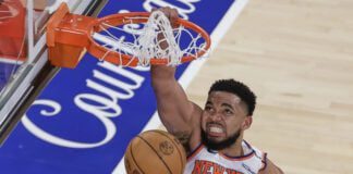 New York Knicks versus Indiana Pacers Eastern Conference Finals Game 5 at Madison Square Garden.