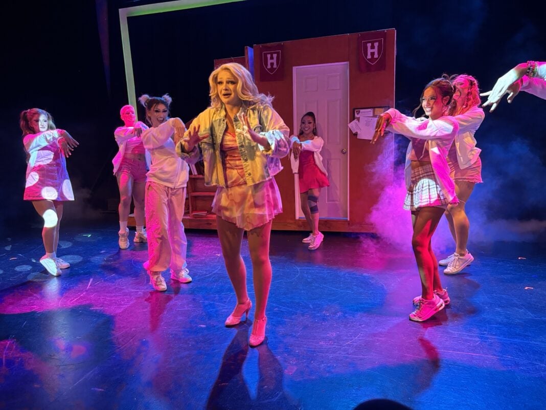 “Legally Blonde(r),” starring Parker Taylor/Honey Bunn as Elle Woods is onstage at the District Theatre May 15-18. (Photo/Chloe McGowan)