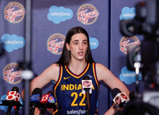 Indiana Fever guard Caitlin Clark WNBA Media Day 2025