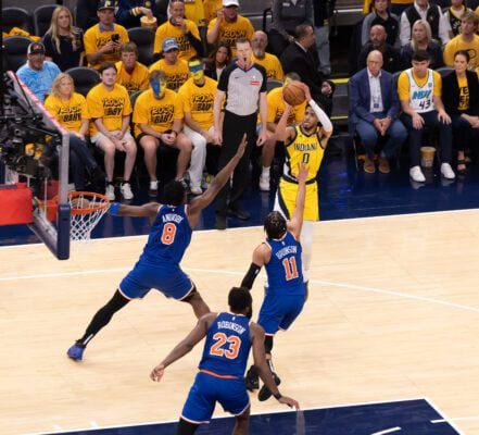 NBA Playoffs Eastern Conference Finals 2025 Gainbridge Fieldhouse Indianapolis Indiana.