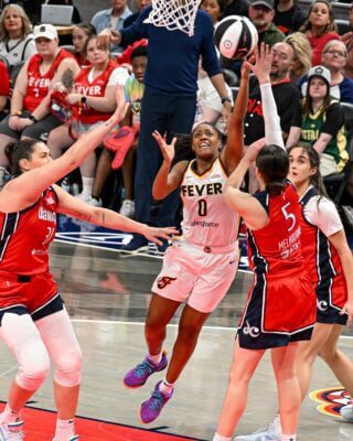 Indiana Fever Kelsey Mitchell WNBA game.