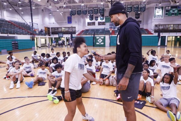 NBA Trey Lyles free basketball camp in Indianapolis, Indiana in June of 2025.
