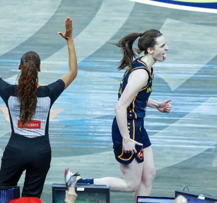 Indiana Fever New York Liberty WNBA basketball game June 2025.