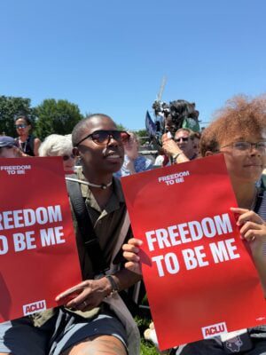 Trans Solutions attended the ACLU Freedom to Be Movement in Washington, D.C. in June 2025. (Photo/Belinda Drake)