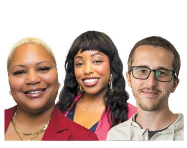 Mirror Indy's Oseye Boyd, Ebony Chappel and Tyler Fenwick are among several staff members who previously worked for the Indianapolis Recorder. (Photos provided/Mirror Indy)