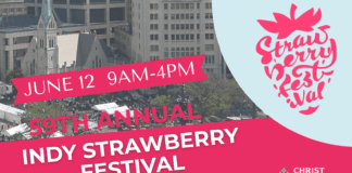 This year, the festival returns to Monument Circle on June 12, offering Hoosiers a sweet treat of original strawberry shortcake from 9 a.m. to 4 p.m. — or until supplies run out. (Flyer provided/Christ Church Cathedral)