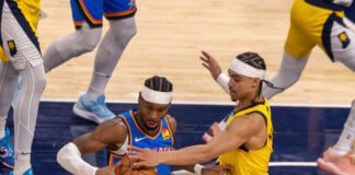 Indiana Pacers Oklahoma City Thunder Game 6 NBA Finals Indianapolis, Indiana 2025.