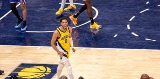 NBA Eastern Conference Finals winners the Indiana Pacers.