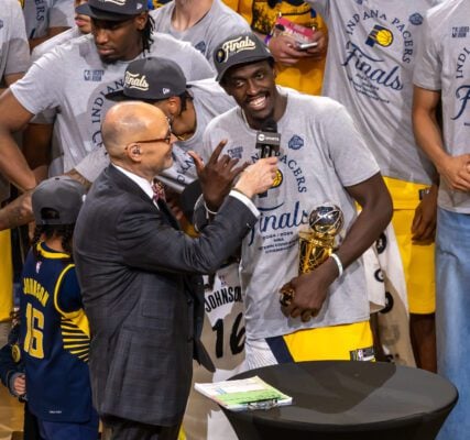 NBA Eastern Conference Finals winners the Indiana Pacers.