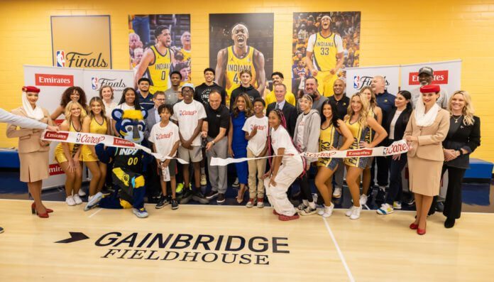 Emirates and NBA Cares came together to unveil the newly renovated multipurpose room at the Wheeler–Dowe Boys & Girls Club in Martindale Brightwood on June 12. (Photo/Walt Thomas)
