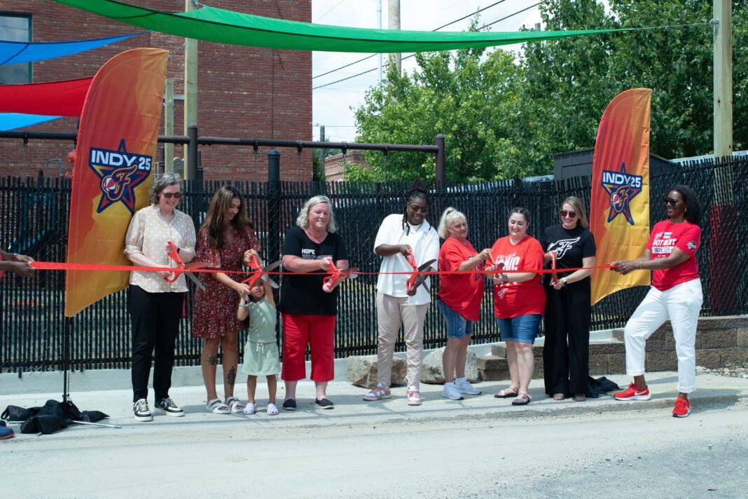 The 2025 WNBA All-Star Host Committee unveiled a new mural, "Rooted Together" during a ribbon-cutting celebration at the Fletcher Place Community Center on June 26. (Photo/Mia Moore)