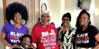 The Lewis Authors. Bottom row: James Lewis, Top, L to R: Gloria Lewis-Vaughn, Lana Lewis-Talib, Delores Lewis Thornton and Linda Lewis-Everett (Photo provided/Linda Lewis-Everett)
