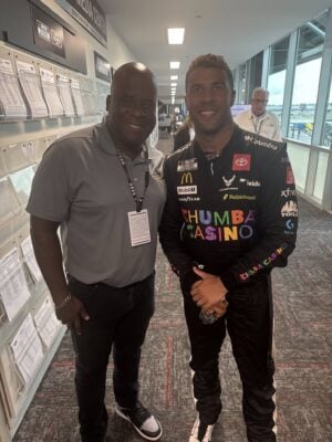 Jimmie McMillan and Bubba Wallace